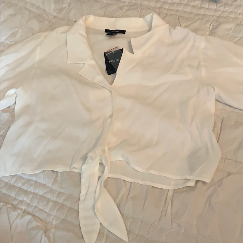 White Tied Blouse